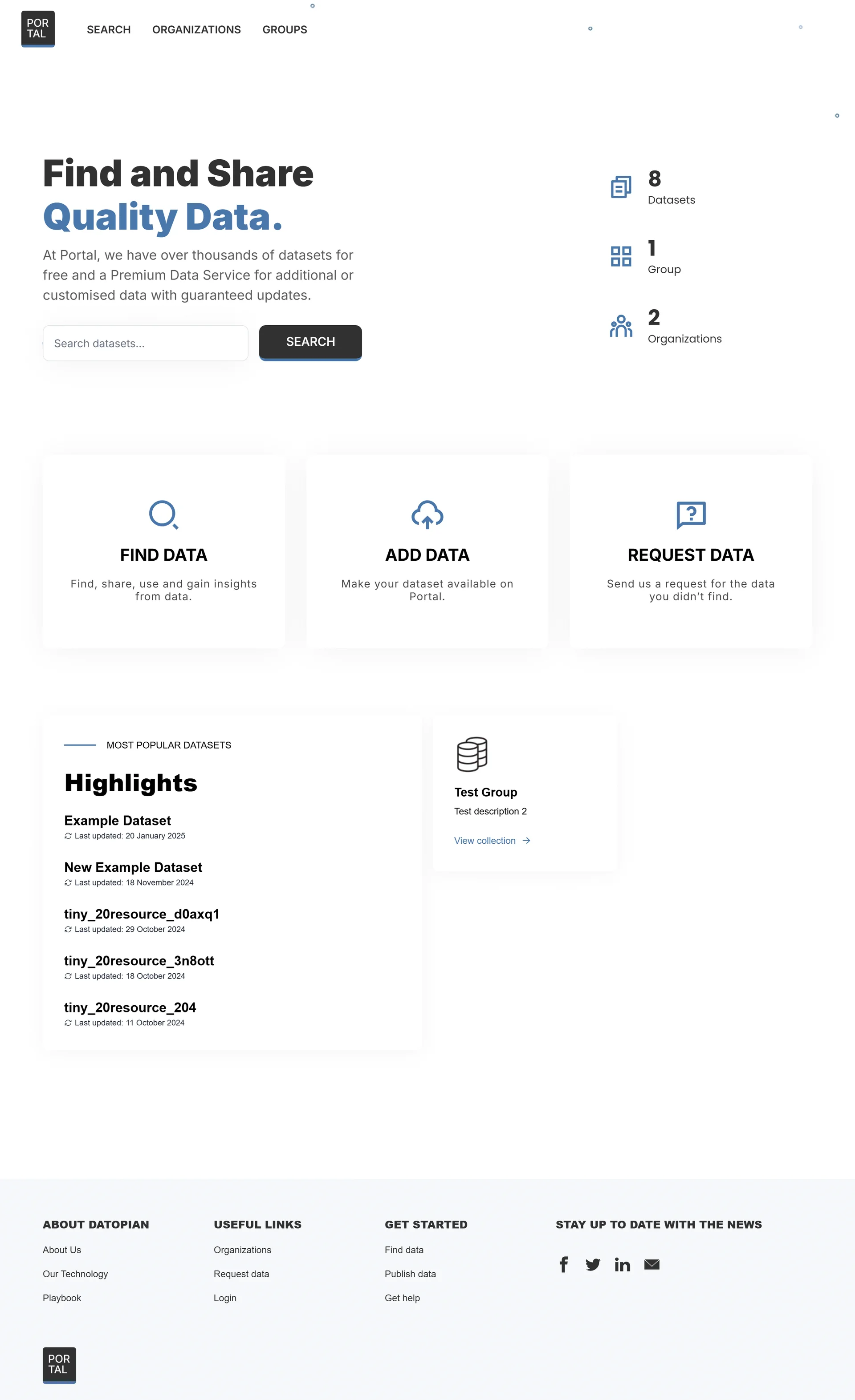 Home page
