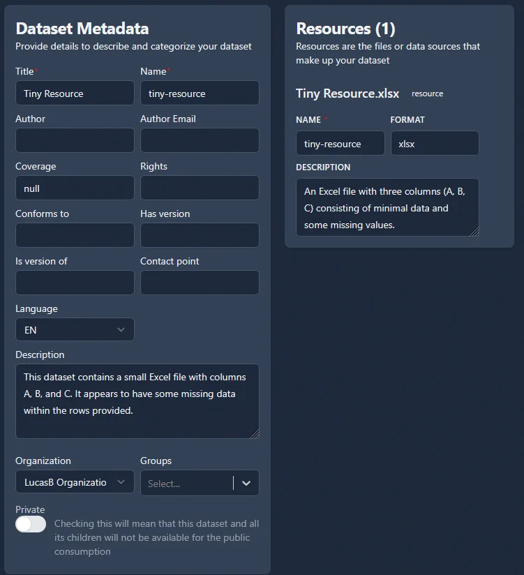 Dataset Metadata