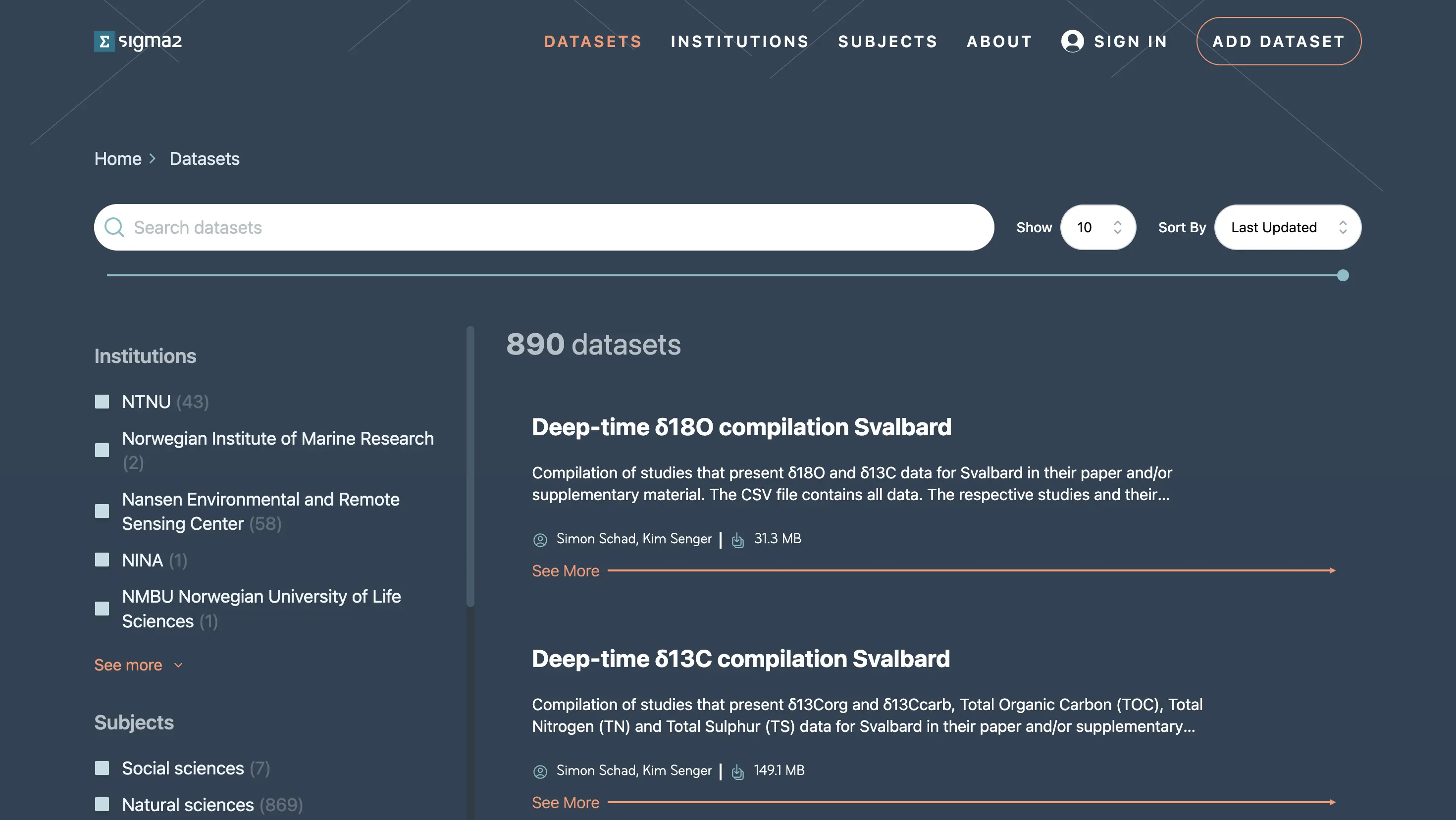 NIRD Research Data Archive